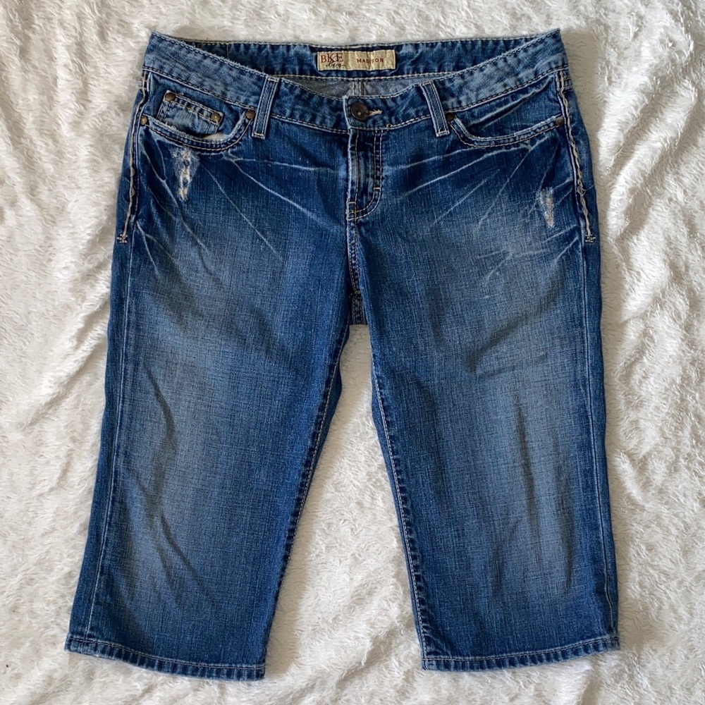 BKE Medium Blue Denim Capris